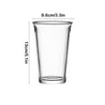 thumbnail image 3 of Vaso De Agua De Vidrio De Boca Ancha Vaso de vidrio transparente de 13x8,6 cm con asa para café,leche o té,ideal para el desayuno en casa (1 unidad). Rkxzt, 3 of 9