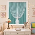 thumbnail image 6 of Thermal Insulated Blackout Curtains Room Darkening Drapes With Sheer Overlay Window Decor For Bedroom And Living Room, 6 of 6