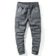 thumbnail image 1 of Pantalones largos de moda para hombre, casuales, de color sólido, cargo, con bolsillos y cremallera, cintura elástica, pantalones largos de algodón para hombre., 1 of 3