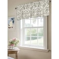 thumbnail image 6 of Spring Flowers Curtain Valances for Windows, Farmhouse Sage Green Pastoral Floral Leaf Kitchen Valance Window Treatment, Light Filtering Block Curtains for Bathroom/Bedroom/Living Room 42'' x 18'', 6 of 9