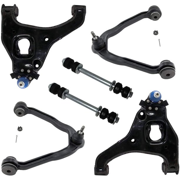 6PC Front Upper Lower Control Arm w/Ball Joint + Sway Bar End Link for