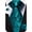 Teal, variant on Teal Blue Floral Neck Tie with Pocket Square Set Silk Ties Handkerchief Cufflink for Wedding Business