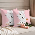 thumbnail image 2 of Halloween Outdoor Waterproof Pillow Covers, Cartoon Cute Ghost Fall Pumpkins Decorative Square Throw Pillowcase Sofa Cushion Sham for Patio/Couch/Chair, 16"x16" 2 Pack, 2 of 8