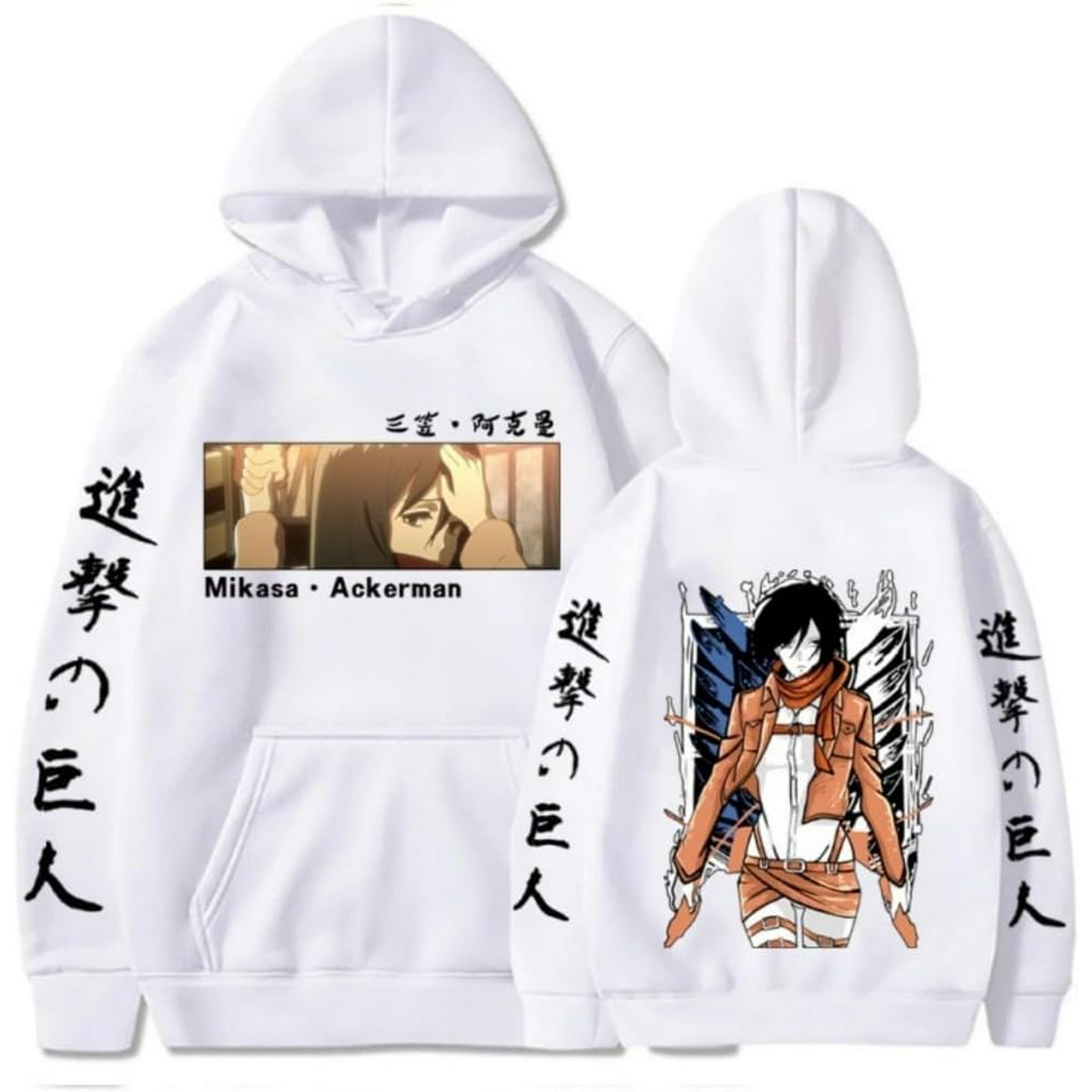Anime Attack on Titan Mikasa Ackerman Printed Sweatshirt Unisex Hoodie Sweater Cosplay Men Women Long Pullover Walmart
