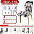 thumbnail image 6 of Christmas Chair Covers Set of 6 Buffalo Plaid Christmas Tree Dining Chair Seat Cover Stretch Removable Xmas Chair Slipcover Protector for Xmas Dining Room Kitchen Home Decor, 6 of 7
