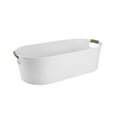 thumbnail image 2 of Better Homes & Gardens- White Medium Oval Galvanized Tub, 20.27 IN L x 11.22 IN W, 2 of 5
