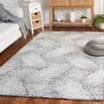 thumbnail image 2 of SAFAVIEH Ebony Abbott Floral Area Rug, Black/Ivory, 6' x 6' Square, 2 of 8