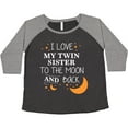 thumbnail image 3 of Inktastic I Love My Twin Sister To The Moon and Back Women's Plus Size T-Shirt, 3 of 5