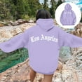 thumbnail image 5 of CFLVAEK Oversized Hoodies for Women Loose Long Sleeve Fall Hoodie Sweatshirts Fashion Drawstring Hooded Pullovers with Pockets Purple M, 5 of 10