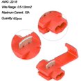 thumbnail image 3 of 60 Pieces Scotch Lock Quick Connectors, Scotch Lock Connectors, Quick Disconnect Connector (Red), 3 of 4