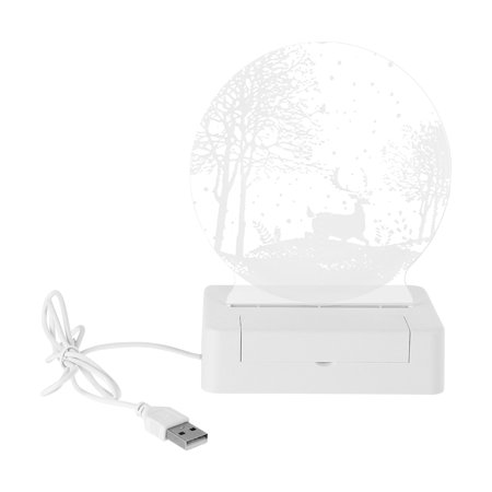 

TINKSKY 1pc Creative 3D Lamp Forest Deer Pattern Lamp 3D Night Light Room Light Decor