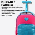 thumbnail image 6 of J World Girls Sparkle 15" Kids Rolling Backpack for School and Travel, Pink, 6 of 9
