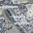 thumbnail image 4 of FairOnly 2'x6' Blue Floral Machine Washable Runner Rugs for Hallway Vintage Non Slip Entryway Rugs for Laundry Indoor Floor Runner Rug, 4 of 7