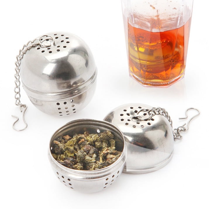 2PCS Stainless Steel Mesh Tea Ball Infuser Siasky Loose Leaf Tea Infuser Strainers 2.1 Inch Strainers Interval Diffuser for Natural Tea & Seasoning Spices