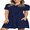 A7_Navy, variant on JuneFish Women's Summer Short Sleeve Casual Dresses Beach Flowy Sundresses with Pockets