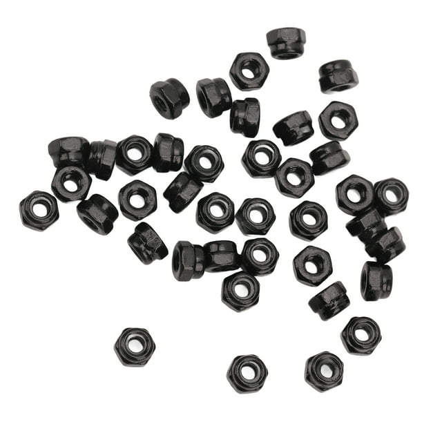 40Pcs RC Wheel Lock Nut, M2.5 Hex Iron Accessory Set with Nylon Lining, for 1 18 Climbing Car