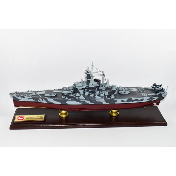USS Alabama BB-60 South Dakota Class Battleship, 24-inch Mahogany Model