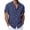 Dark Blue, variant on Tisuna Casual Summer Shirts For Men Floral Print Short Sleeve Lapel Collar Tops Comfortable Leisure Men'S Button Down Hawaii Shirts Green Size L