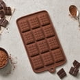 thumbnail image 4 of Chocolate Bar Silicone Mold Tray for Homemade Candy Making Flexible Non Stick Break Apart Protein Bar Pan for Professional Confectionery and Baking 6x5 Inch, 4 of 6