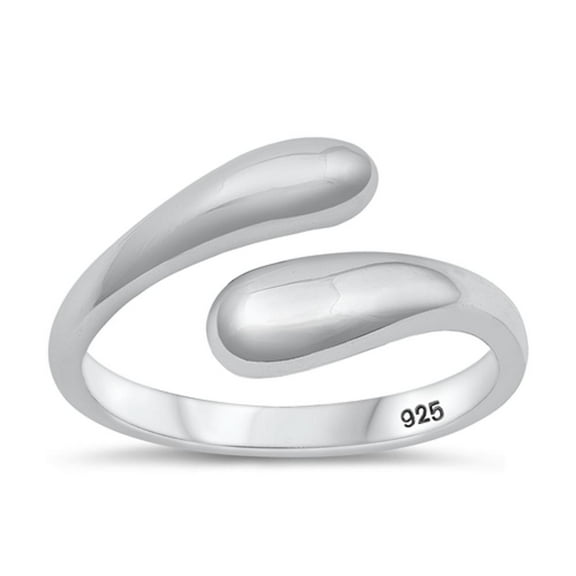 Unique Spoon Ring .925 Sterling Silver Adjustable Band Jewelry Female Male Unisex Size 7