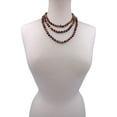 thumbnail image 4 of Polished Genuine Picasso Jasper Stone Multi-Layer Long Endless Infinity Beaded Necklace., 4 of 5