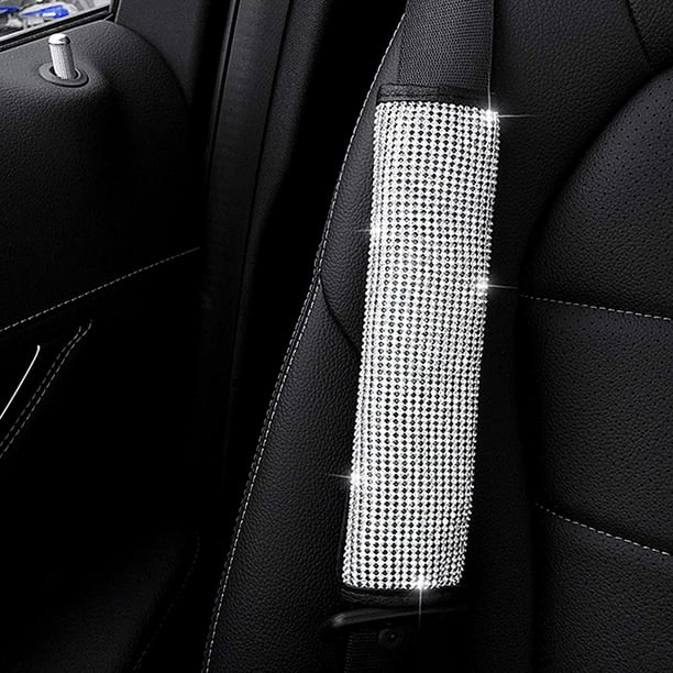 2021 Upgraded Bling Soft Seat Belt Shoulder Pads With Rhinestones Car Covers Handmade Crystal Sparkling Decorations And Accessories For Women Girls Las As Gift Silver 2 Pack Com Bling Soft Seat Belt Shoulder Pads With, Bling Car Seat Covers
