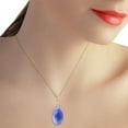 thumbnail image 3 of Galaxy Gold 14K Yellow Gold Deep Blue Chalcedony Briolette Necklace - Truth & Nobility - 16" to 24" - Fine Jewelry for Women, 3 of 3