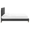 thumbnail image 3 of Modway Current Performance Velvet Twin Platform Bed in Charcoal, 3 of 10