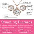 thumbnail image 3 of Cate & Chloe Sophia 18k Rose Gold Plated Jewelry Set with Simulated Diamond Crystals for Women, 3 of 8