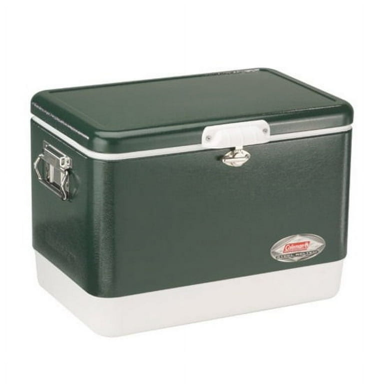 Coleman Vintage 54-Quart Steel Belted Cooler, Green Coleman Vintage 54-Quart Steel Belted Cooler, Green