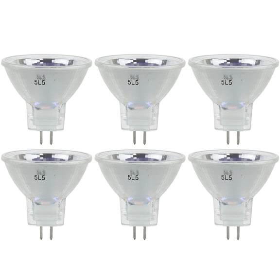 6 Pack Sunlite 20 Watt, 10° Narrow Spot, MR11 Mini Reflector, GU4 Base