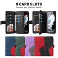 thumbnail image 2 of Dteck Samsung Galaxy Z Fold4 Wallet Case Zipper Pocket PU Leather Card Slot Purse Folio Flip Magnetic Phone Cover with Wrist Strap for Samsung Z Fold4 2022,Black, 2 of 6
