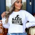 thumbnail image 3 of Halloween Sweatshirt for Women Basic Witch, Funny Halloween Sweater, 3 of 9