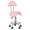 Silverpink, variant on Saddle Chair Salon Stool Rolling Ergonomic Saddle Stool with Soft Comfortable Cushion and Wheels Hydraulic Adjustable Stool for Home Office Dental Tattoo Salon Shop Use White, with Backrest