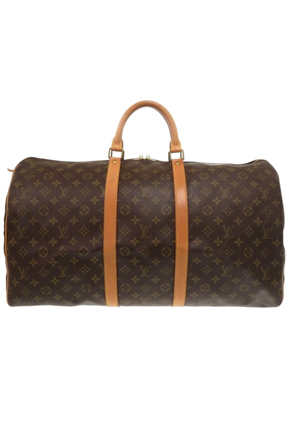 Pre-Owned Louis Vuitton Keepall 55 Monogram M41424 Canvas Brown Boston Bag 0614 LOUIS... (Fair)