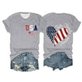 thumbnail image 2 of Alitao usa shirts for women,American Flag Shirt Women,4Th Of July Shirts Women,Cotton Shirts,T Shirts for Women,Short Sleeve Shirts,Z3-Gray,L, 2 of 3