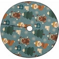 thumbnail image 1 of FMSHPON Woodland Tree Xmas Christmas Tree Skirt Stand Mat for Holiday Party Decoration Indoor Outdoor 48 inches, 1 of 3
