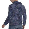 thumbnail image 6 of Pofeuu Watercolor Indigo Print Mens Casual Hooded Collar Drawstring Hoodies Pullover Sweatshirts Casual Long Sleeve Shirts-3X-Large, 6 of 7