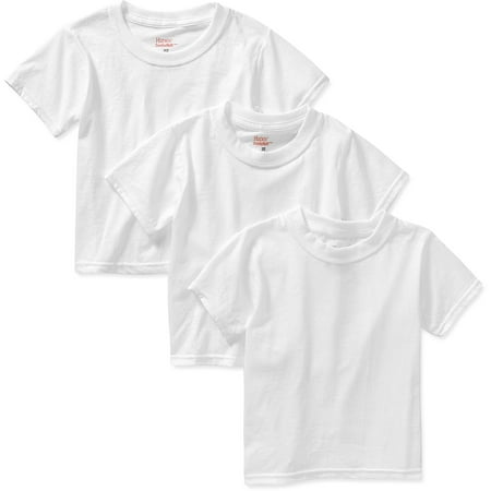 Hanes - Hanes Comfort Soft White Crew Neck T-Shirts, 3-Pack (Toddler ...