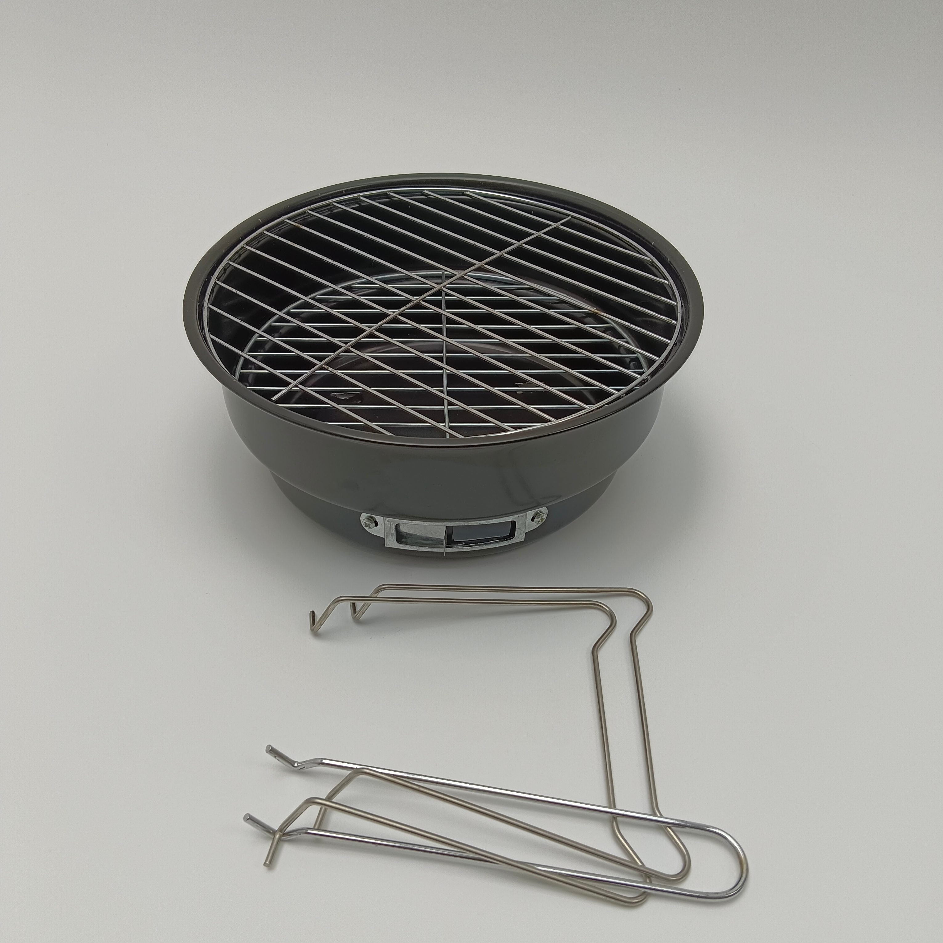 PAETAE Charcoal roasters for household purposes Round Portable Barbecue Grill with Stainless Steel Grates