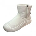 thumbnail image 4 of Yinanstore Bottes d'Hiver Mi-Mollet pour Femmes avec Fermeture Éclair Chaussures Chaudes pour Randonnée Extérieur Hiver, 38, 4 of 8