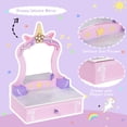 thumbnail image 3 of Set de tocador BRINJOY Wooden para niños con accesorios y cajón, 3 of 8