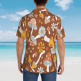 thumbnail image 6 of Bixox Men's Hawaiian Shirts Men's Floral Hippie Mushrooms Print Short-Sleeve Shirt-Large, 6 of 8