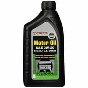 Toyota Full Synthetic Motor Oils 0W - 20, 1 Quart (6 pack)