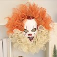 thumbnail image 2 of Halloween clown mask horror garland door decoration wall hanging haunted house atmosphere decoration props pendant, 2 of 5