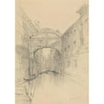 thumbnail image 2 of Samuel Prout 18x24 Black Ornate Framed Double Matted Museum Art Print Titled: The Bridge of Sighs, Venice, 2 of 5