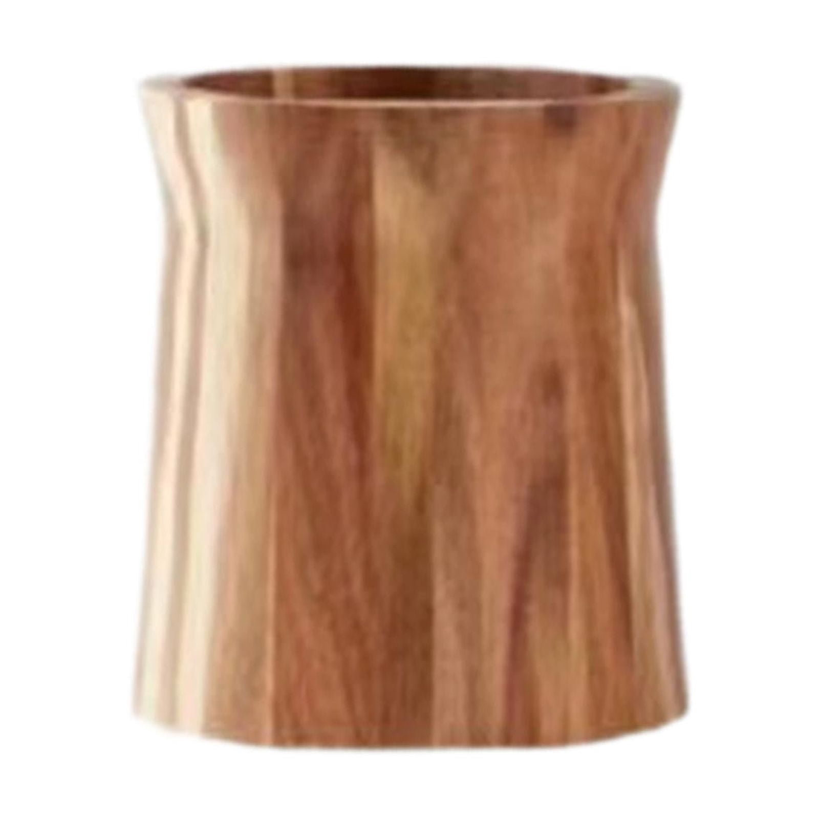 Acacia Wood Crock Rotating Utensil Organizer Countertop Holder Large Capacity for Kitchen Dining Table Parties