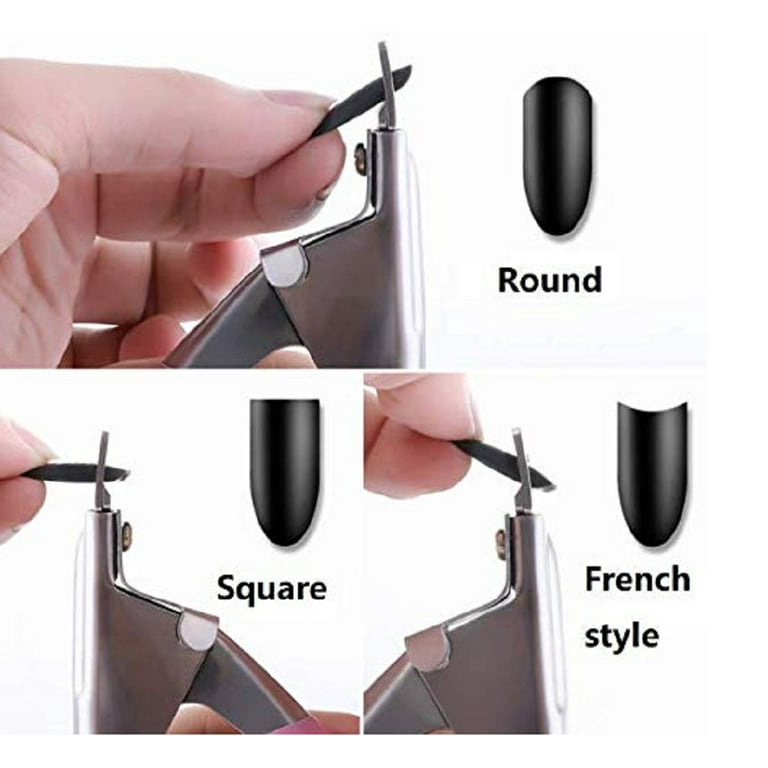 Professional Acrylic Nail Scissors - Precision U-Edge False Nail Clipper,  Manicure Tips Cutter for Nail Art TIKA