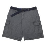 IZOD Mens Size 40 Flat Front Cargo Shorts, Asphalt