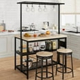 thumbnail image 2 of Juiluna 47 in Kitchen Island with Power Outlet 3 Tier Storage Baker Rack Microwave Stand Oven Shelf 5 Hooks Natural Oak Finish for Dining Living Room, 2 of 9